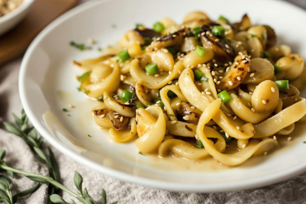 nouilles sautées nature sauce soja