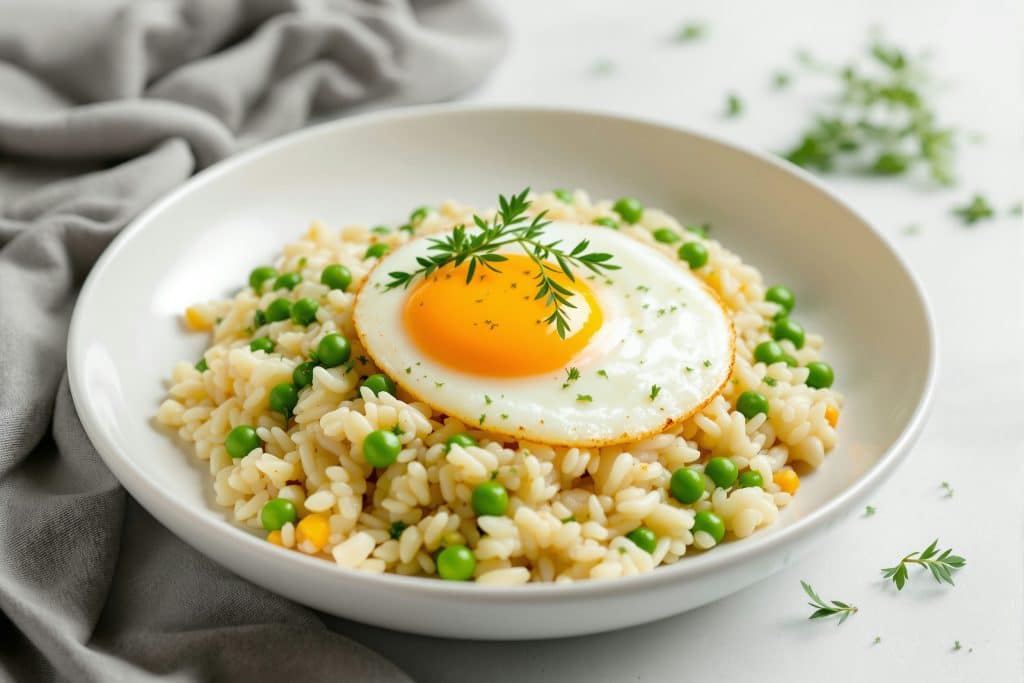 riz sauté oeuf