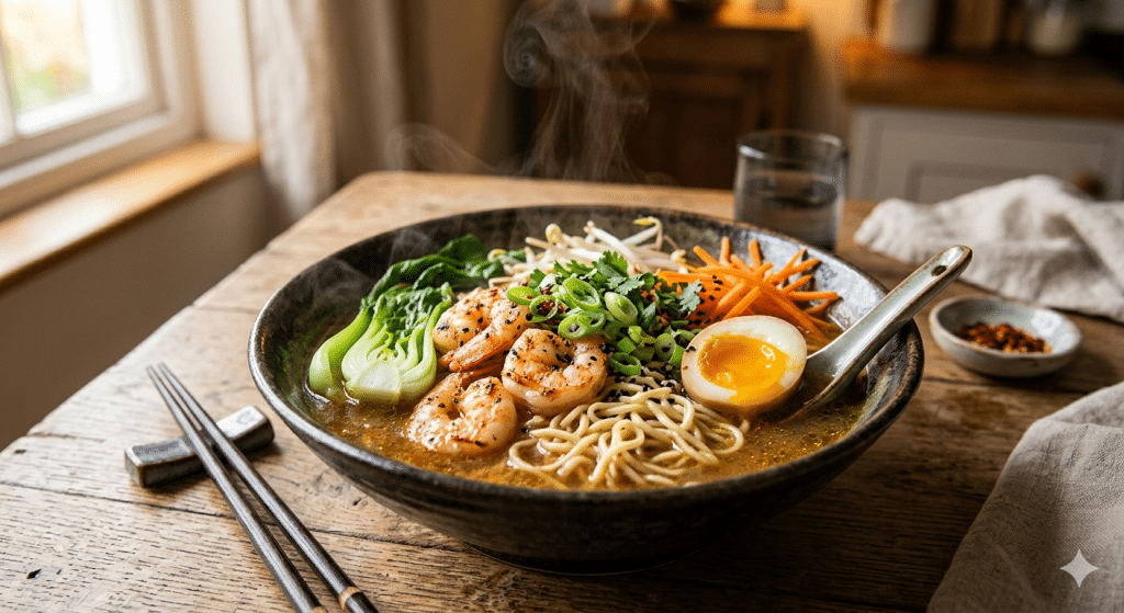 recette ramen crevette