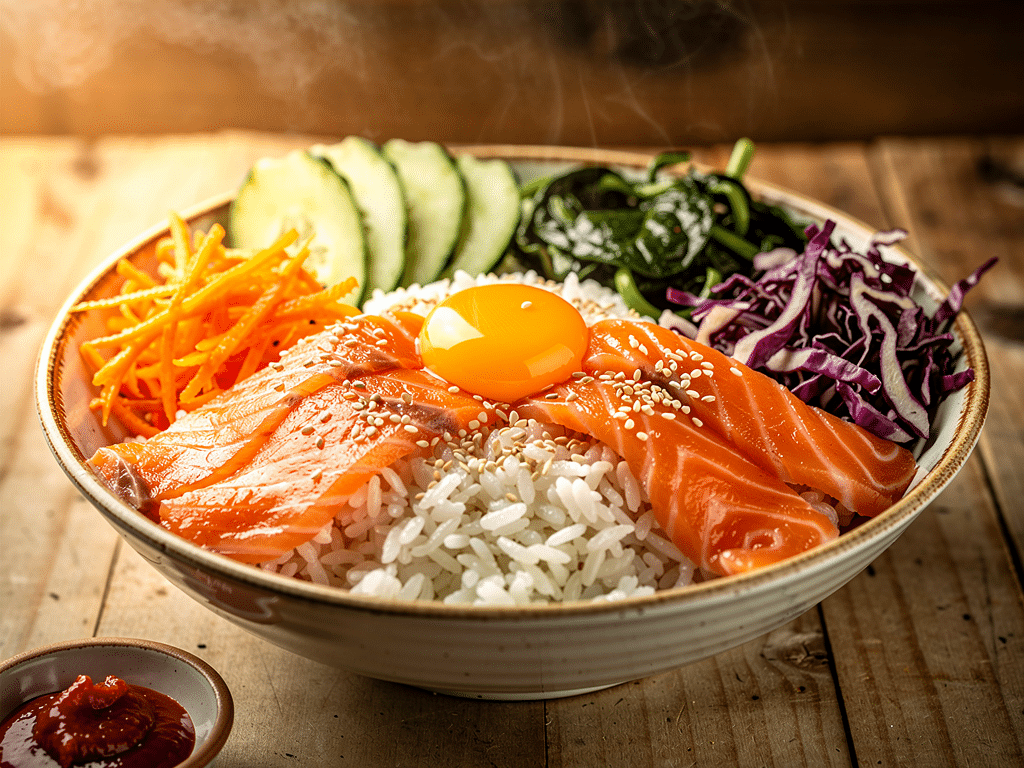 bibimbap saumon