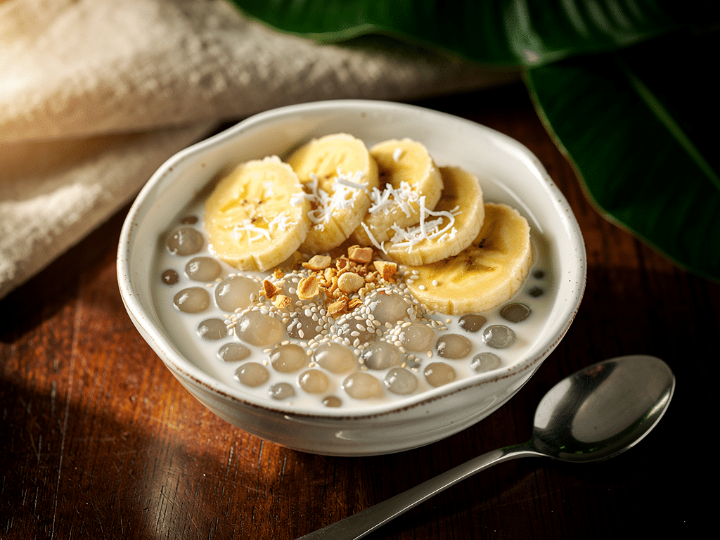 Tapioca au lait de coco et banane