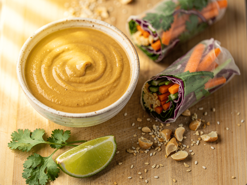 sauce cacahuete rouleau printemps